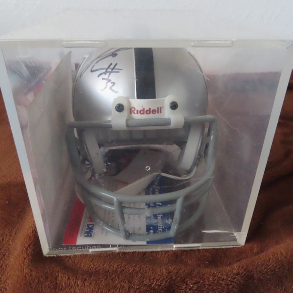 Zach crockett Autograph Mini NFL Riddell Helmet oakland raiders COA - Picture 3 of 5